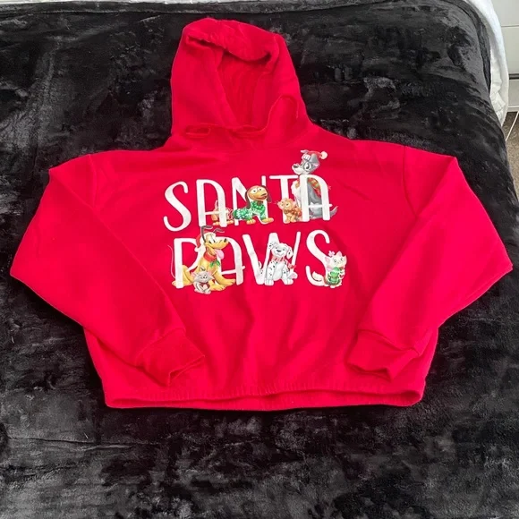 Disney Parks Santa Paws Christmas print sweatshirt - Picture 1 of 2